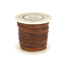 Lacet en cuir tanné à l'huile Kodiak plat - Largeur 4mm - Bobine 15m - Tandy Leather 5075-03 - Fauve