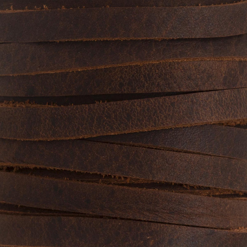Lacet en cuir de vachette Kodiak plat - Largeur 6mm - Bobine de 10 mètres - Tandy Leather