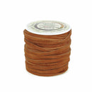 Lacet en cuir velours plat - Largeur 2,5mm - Bobine 15m - Tandy Leather 5080-03 - Marron moyen