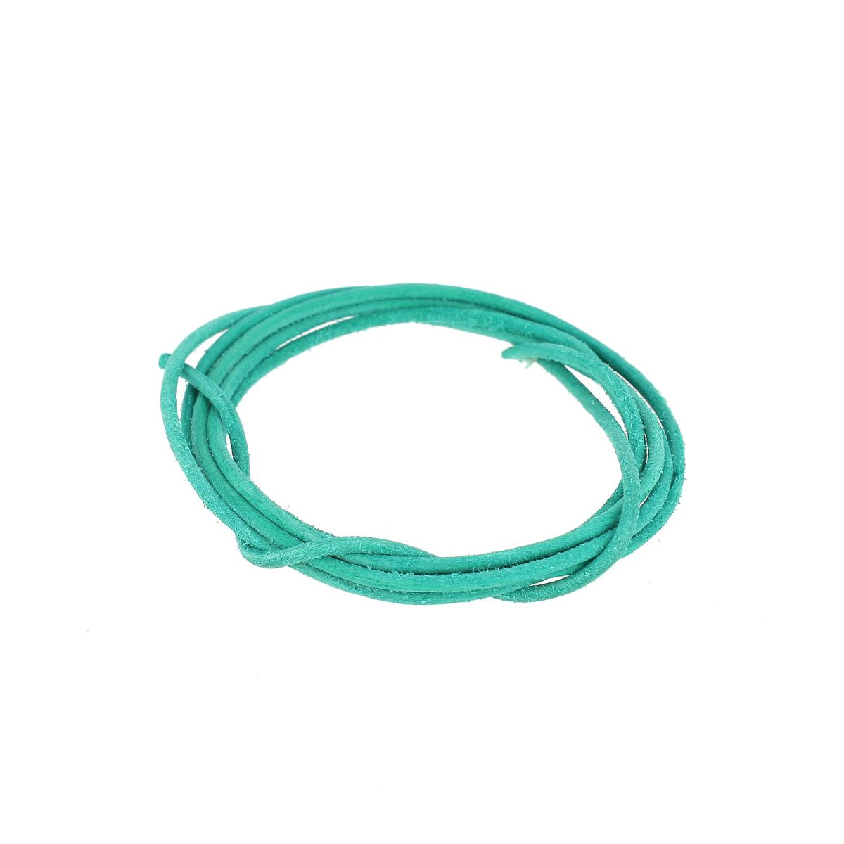 Lacet en cuir teinté effet brut Rond - Diamètre 2mm - Deco Cuir