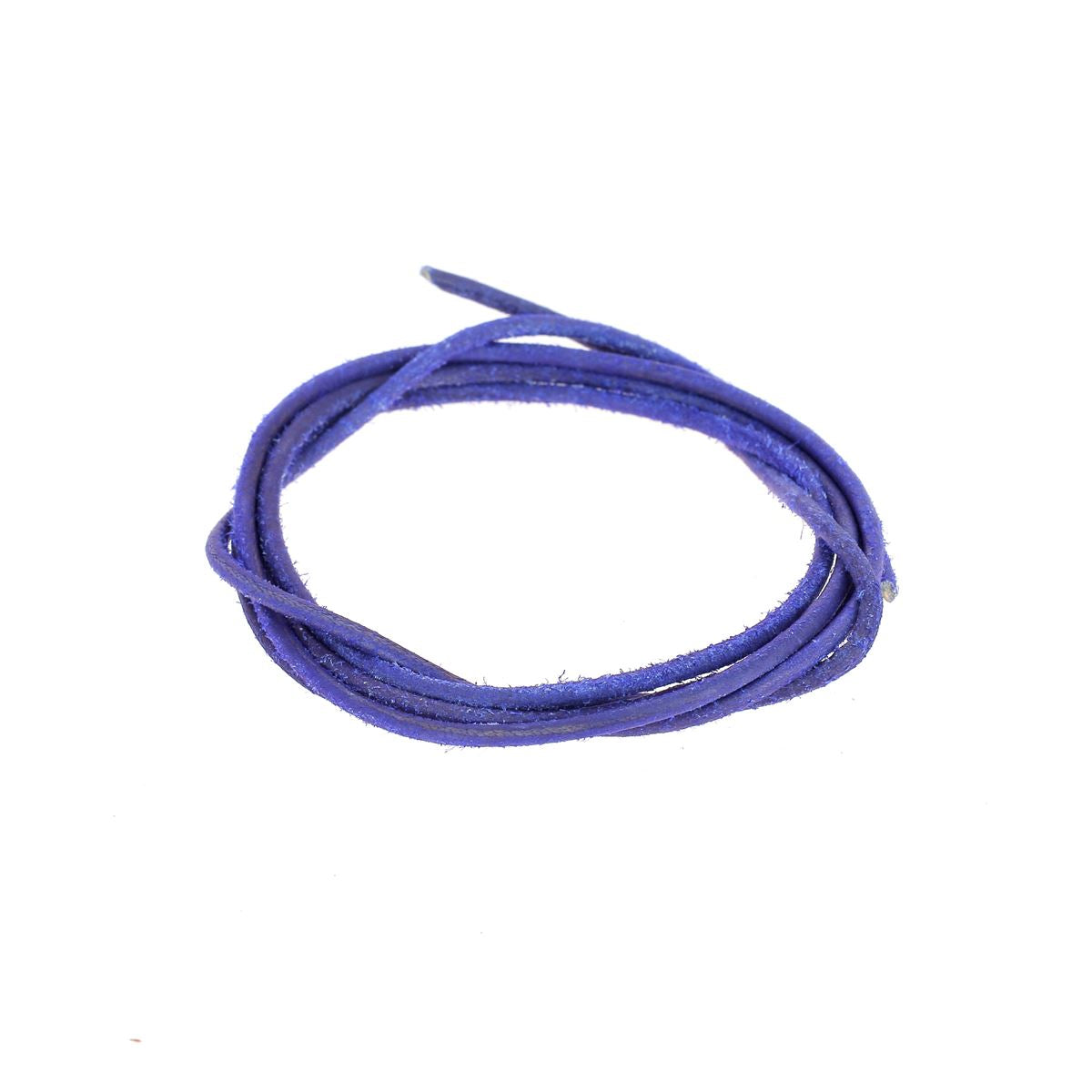 Lacet en cuir teinté effet brut Rond - Diamètre 2mm - Deco Cuir