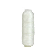 Tendon artificiel ciré blanc de 18 mètres, bobine pour mercerie, durable et flexible, image montrant la bobine en détail.