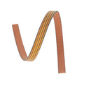 Lacet en cuir plat effet 4 bandes 10mm - Les 10cm - Deco Cuir