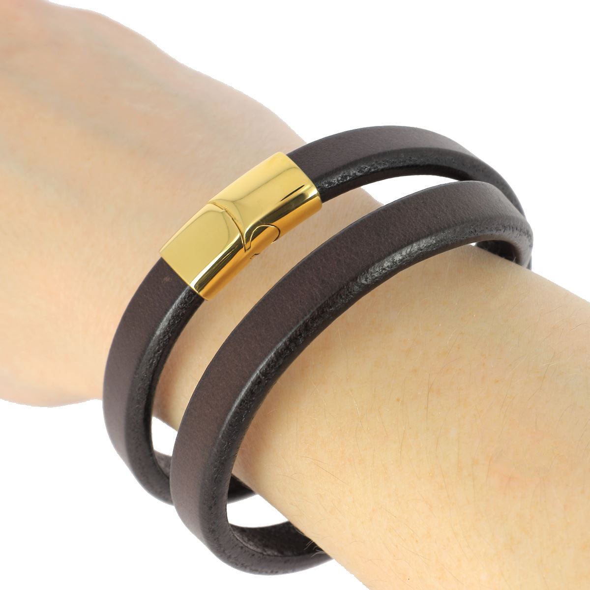 Lacet en cuir Régaliz teinté - 10x4,5mm - Marron - Les 10cm - Deco Cuir