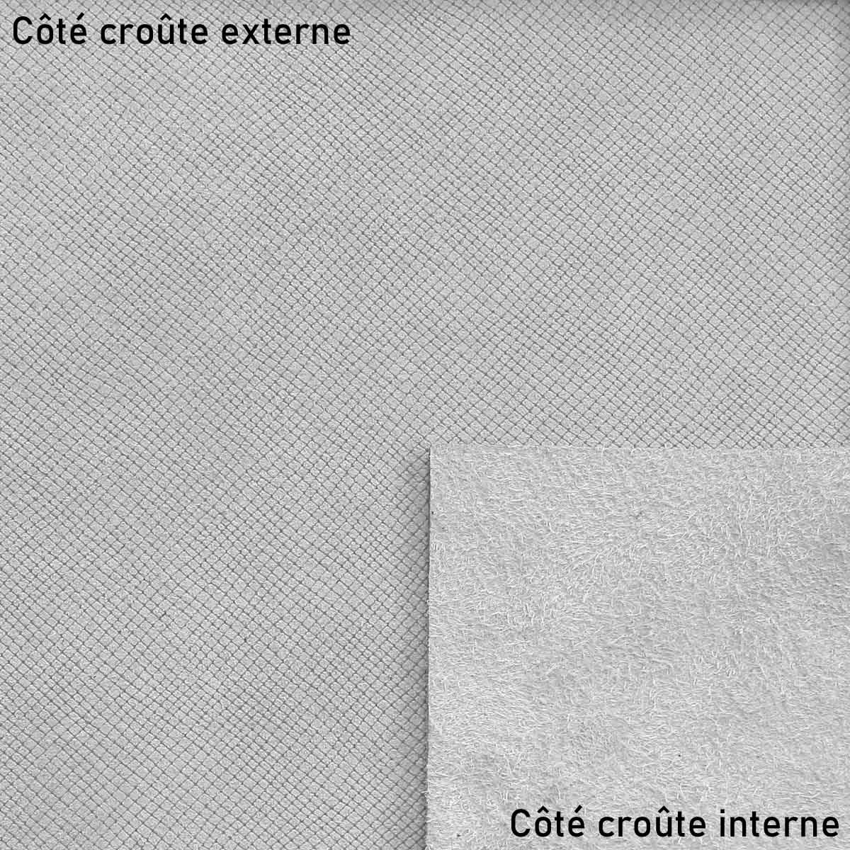 Croûte de cuir de veau - Velours grain croisé - GRIS M18