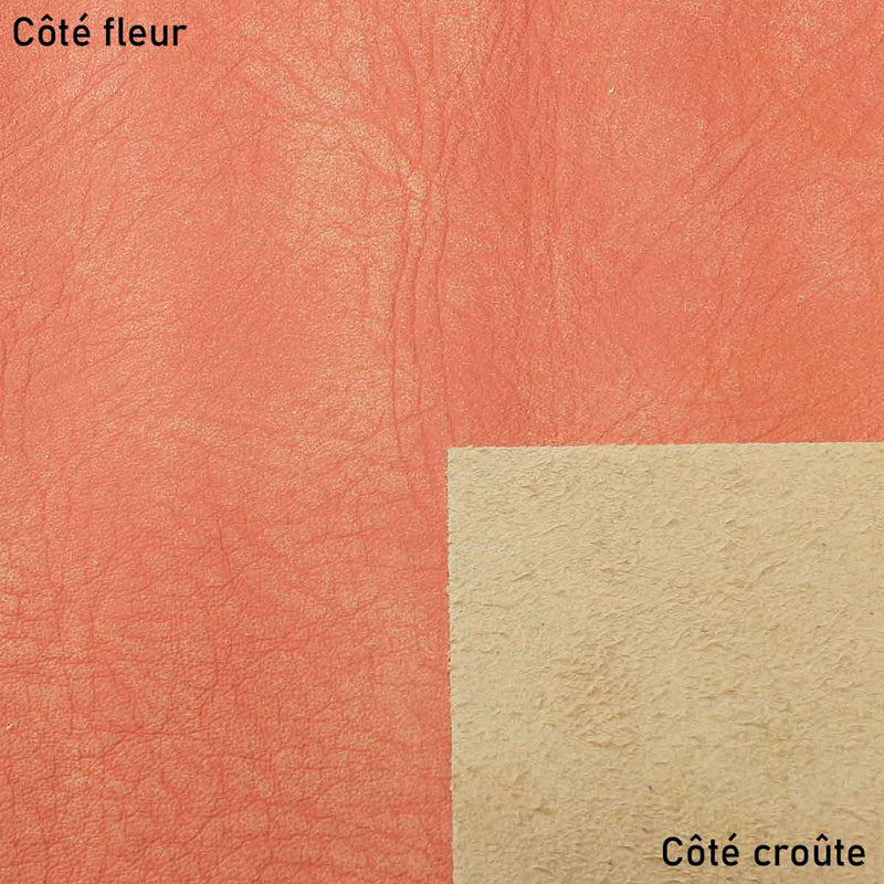 Piece of grained calf leather - CORAL A37