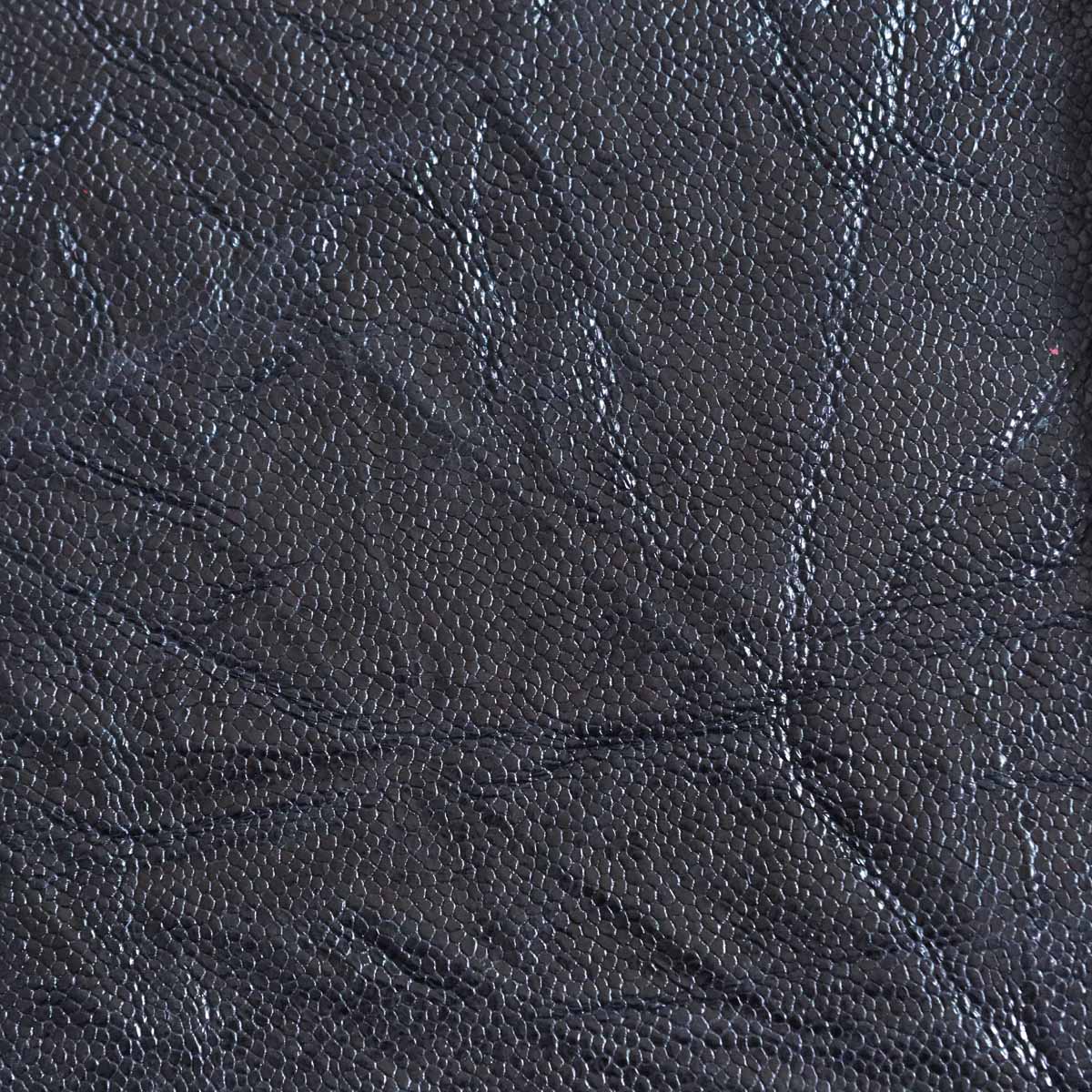 cuir grain caviar bleu