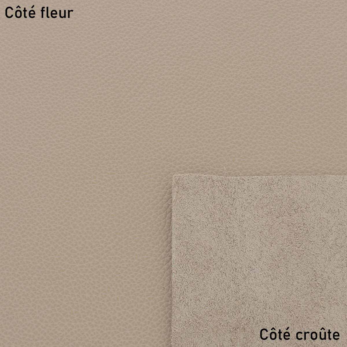 Peau de cuir de vachette grainé ARIZONA - BEIGE E12 - Deco Cuir