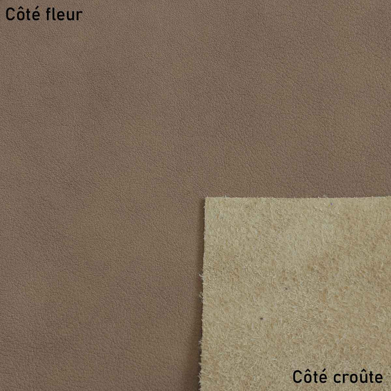 Smooth calf leather skin - TAUPE VINTAGE F41