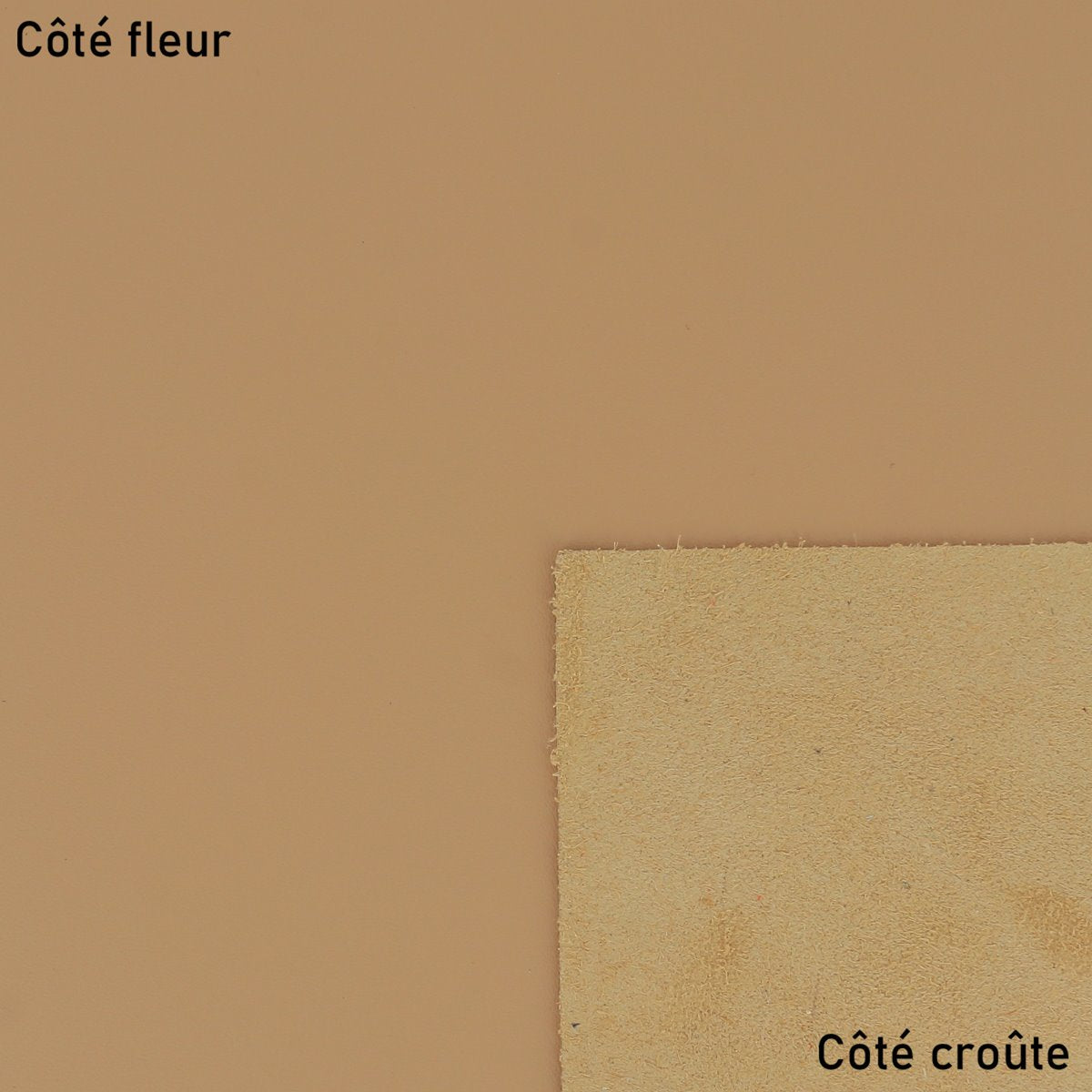 Morceau de cuir de vachette SUAVE - NOUGAT H52