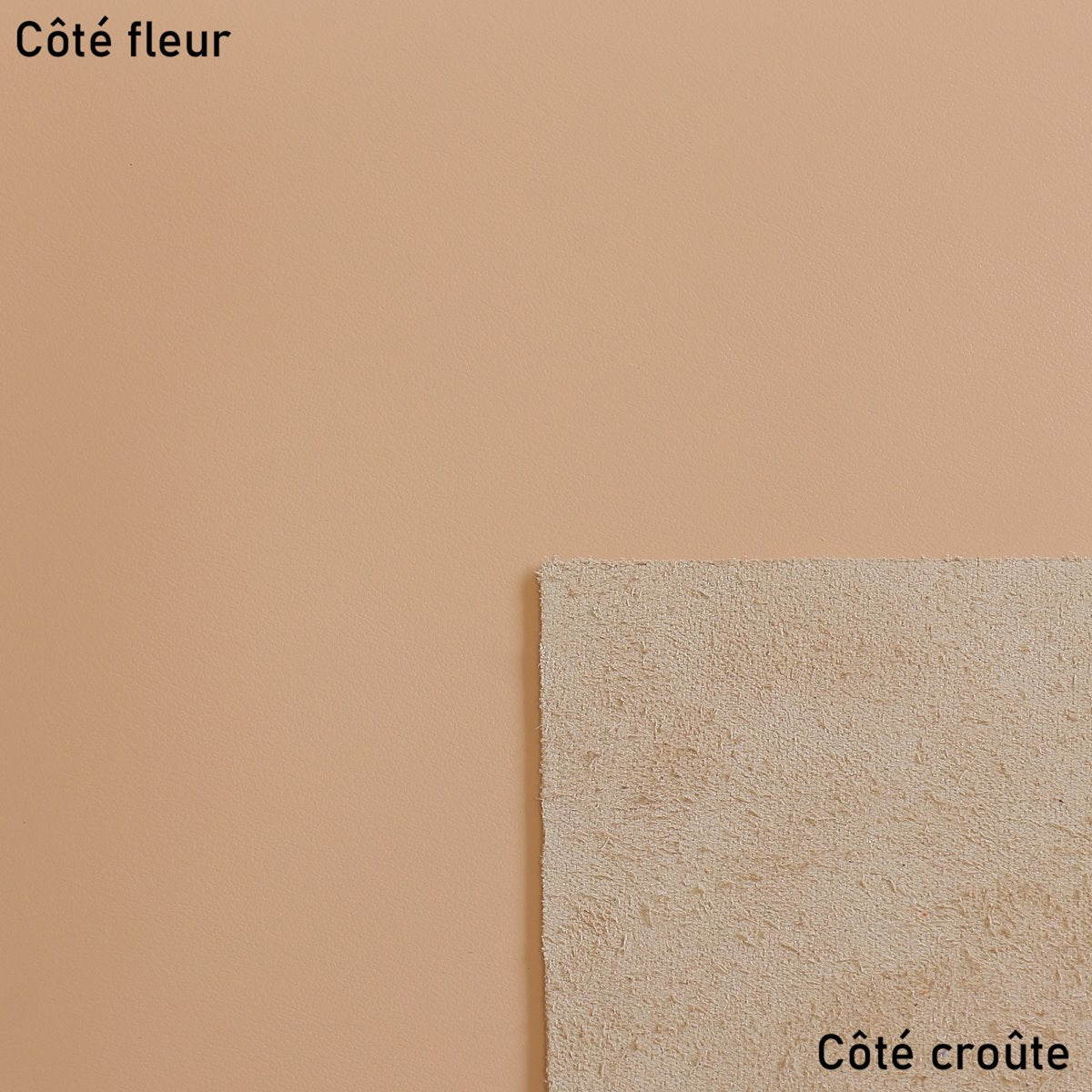 Morceau de cuir de vachette VENUS - NUDE I04