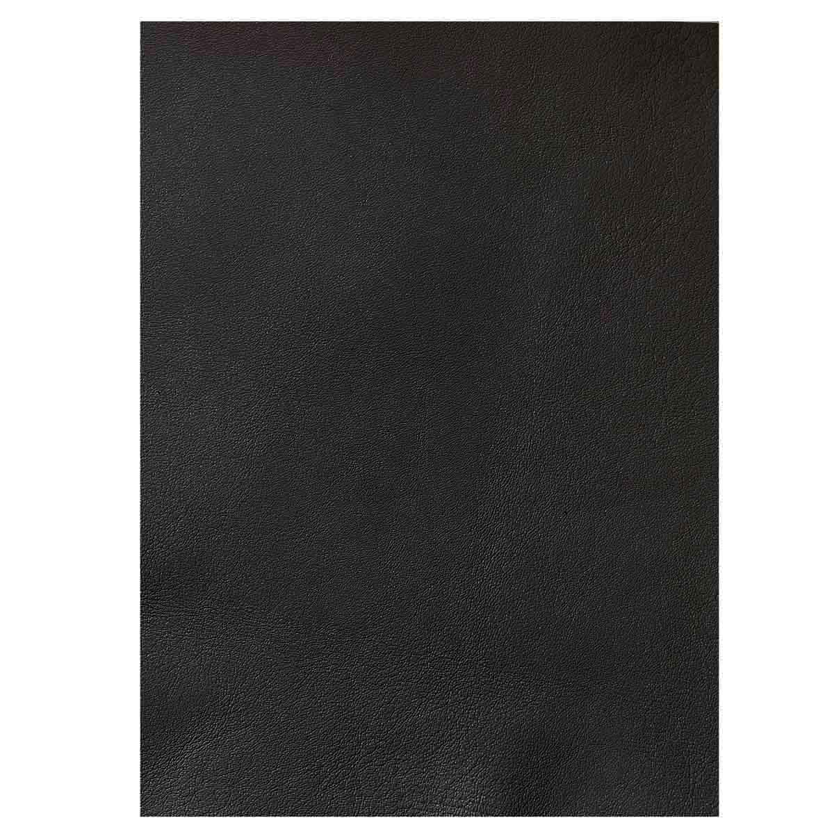 Morceau de cuir de veau lisse - NOIR I19 - Deco Cuir