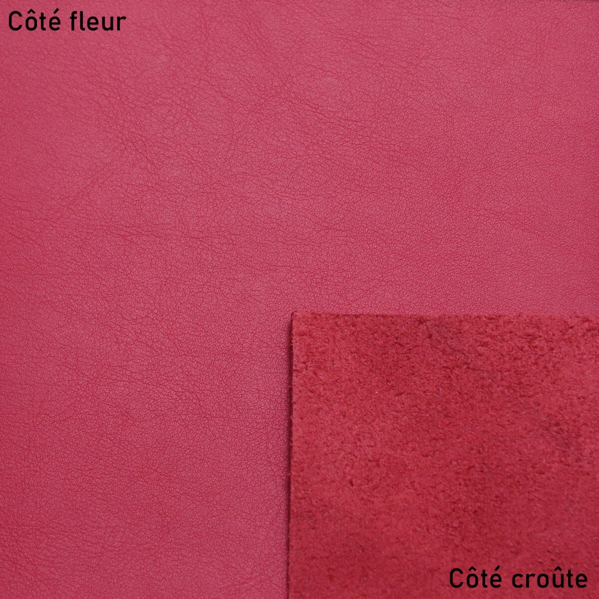 Peau de cuir de veau lisse - ROSE FUCHSIA J15