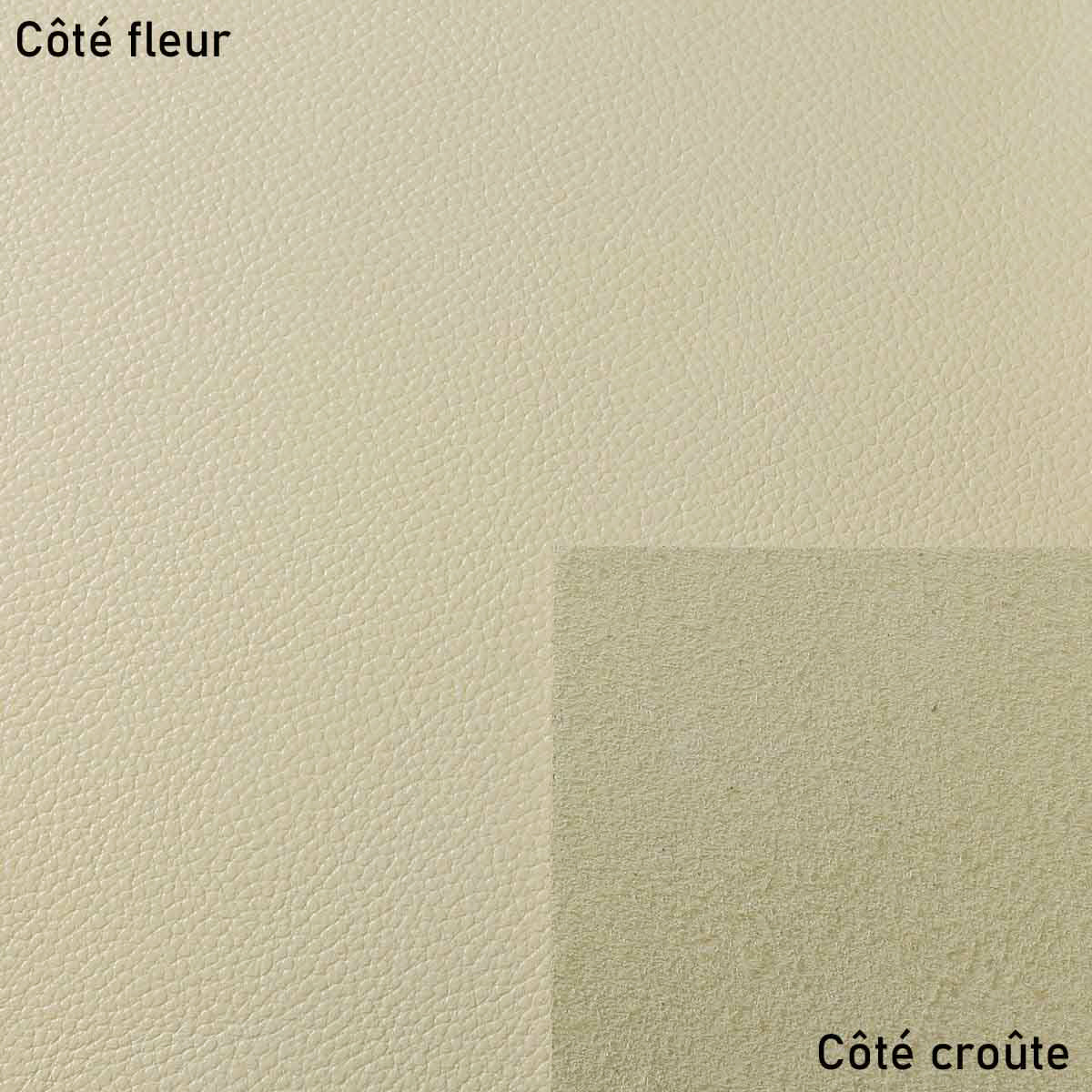 Morceau de cuir de vachette OCÉAN - VANILLE J57