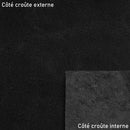 Croûte de cuir de veau - Velours effet craquelé - NOIR K18