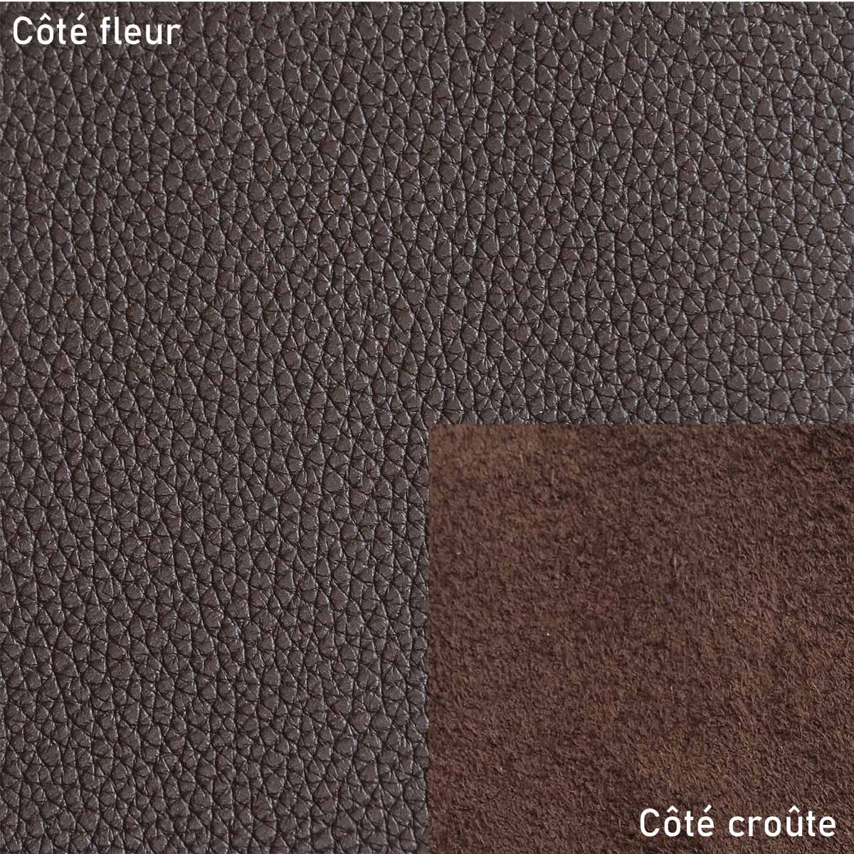 Peau de cuir de taurillon GROGRAIN - CHOCOLAT K19