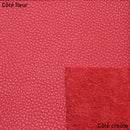 Morceau de cuir de taurillon GROGRAIN - ROSE FRAMBOISE K27