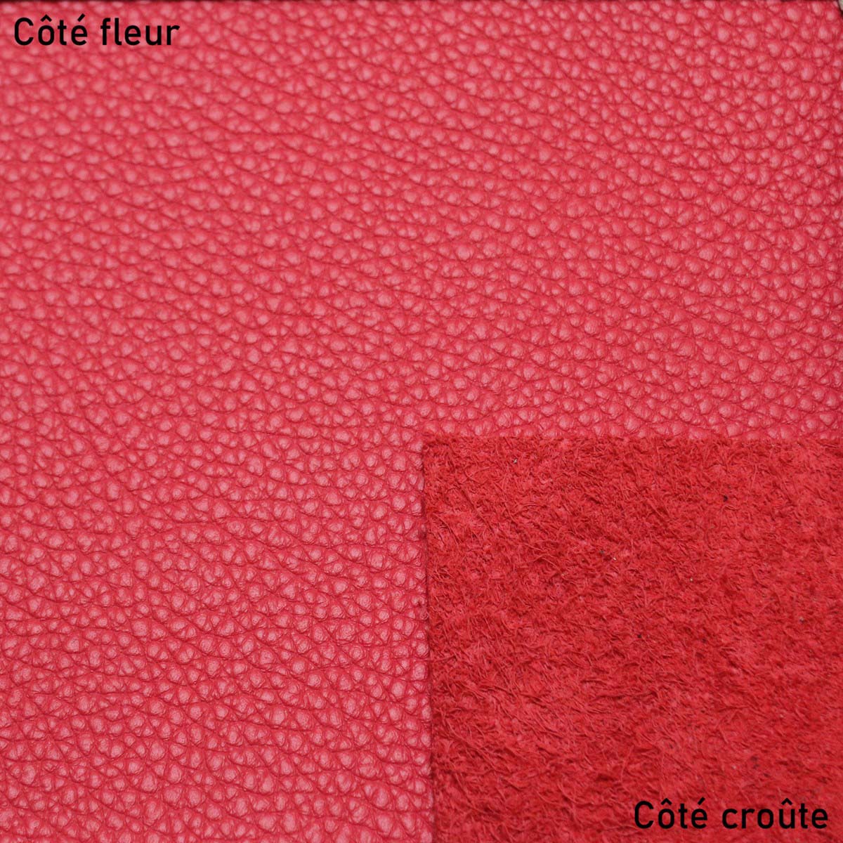 Peau de cuir de taurillon GROGRAIN - ROSE FRAMBOISE K27
