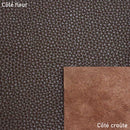 Morceau de cuir de taurillon GROGRAIN - MARRON CHOCOLAT K32