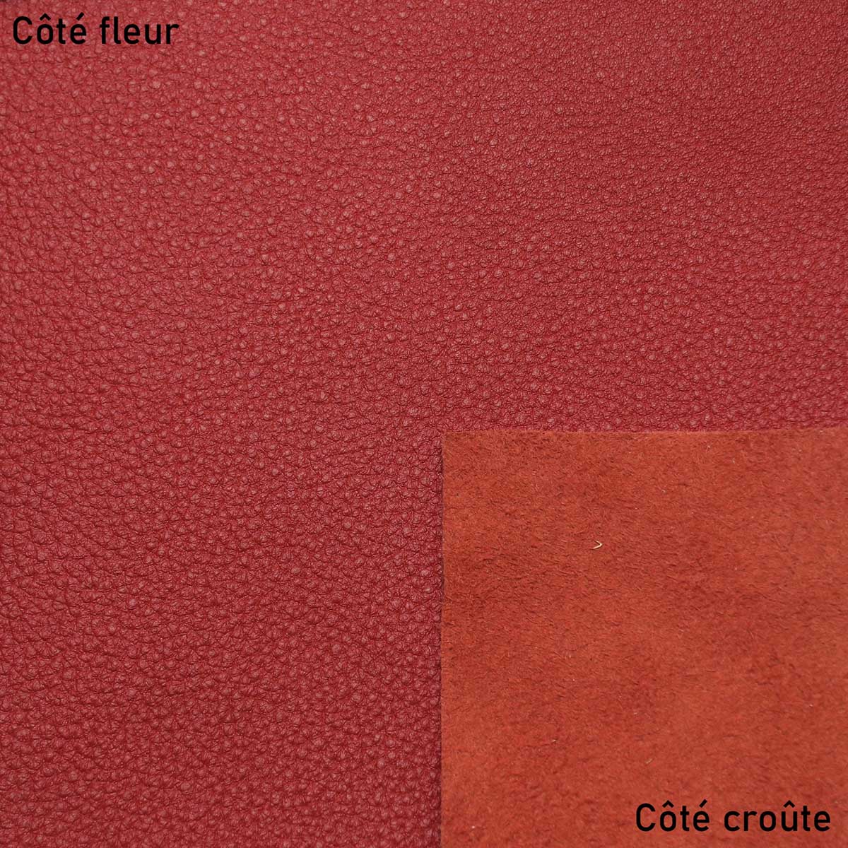 Morceau de cuir de veau PARIS - ROUGE K54