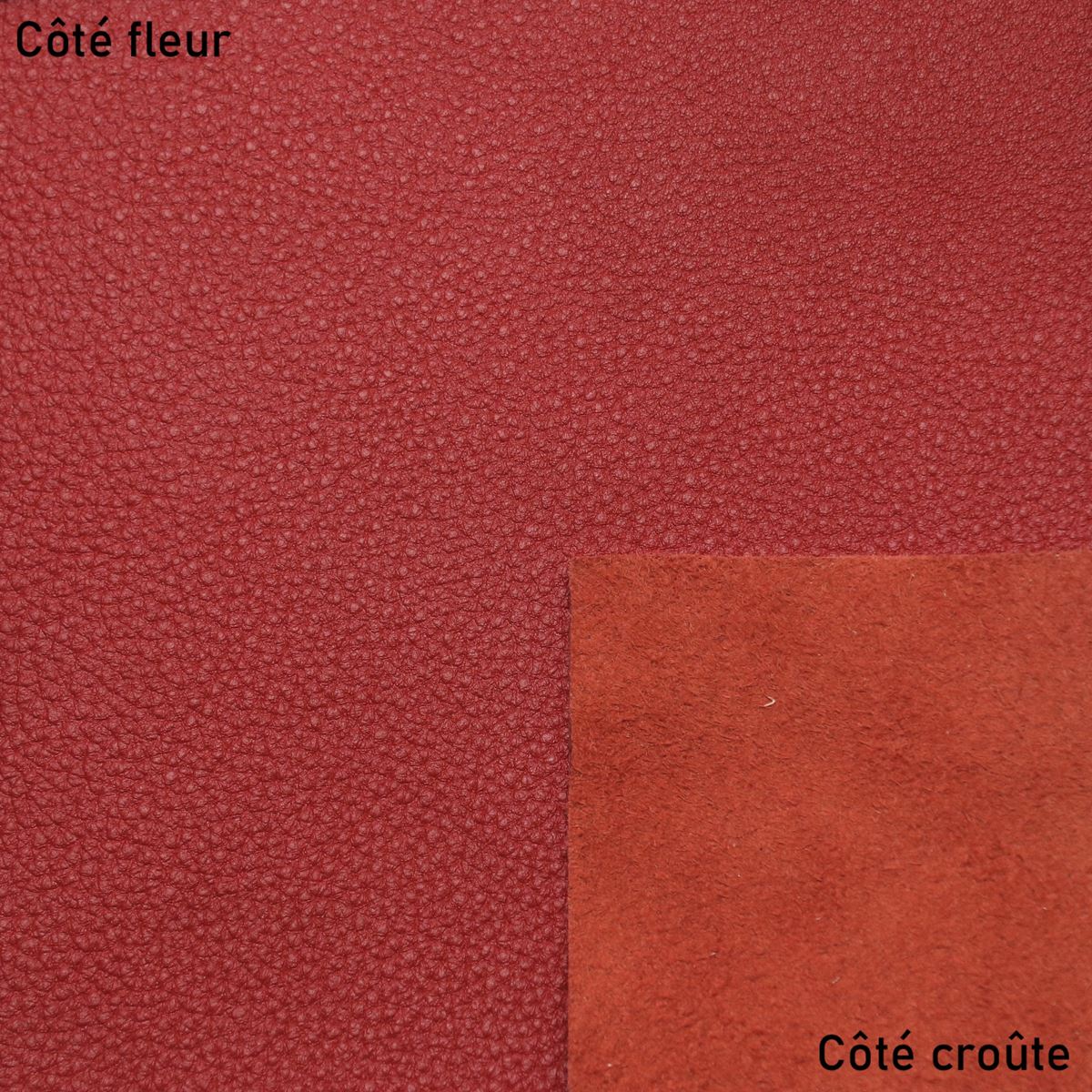 Peau de cuir de veau PARIS - ROUGE K54 - Deco Cuir