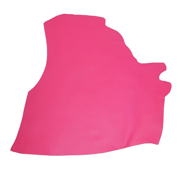 SATINATO cowhide leather skin - FLUO PINK K70