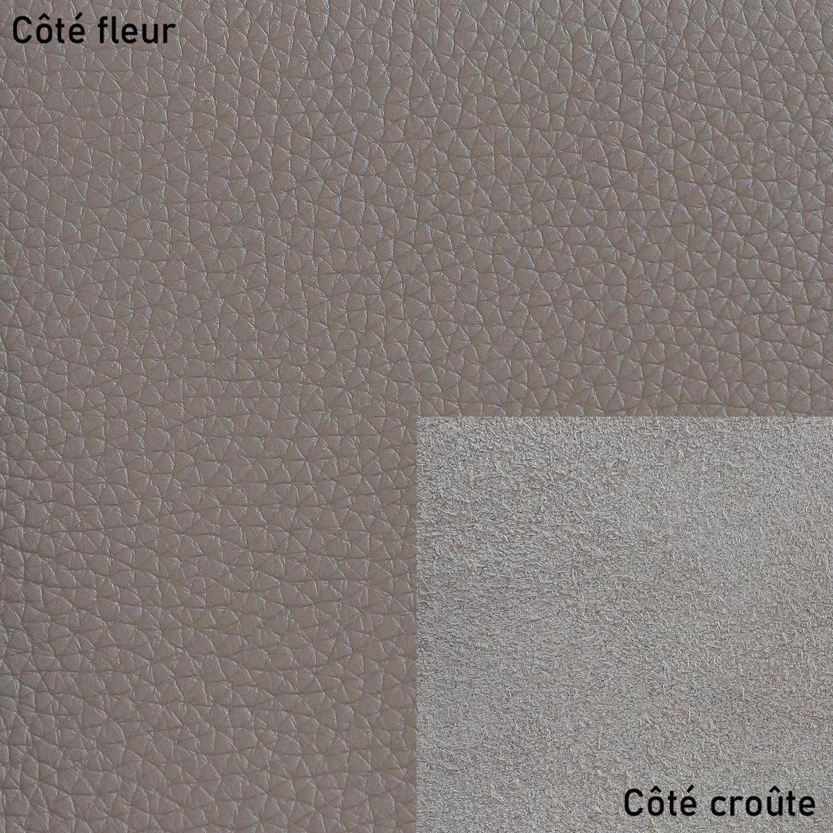 Peau de cuir de taurillon GROGRAIN - GRIS TAUPE K74