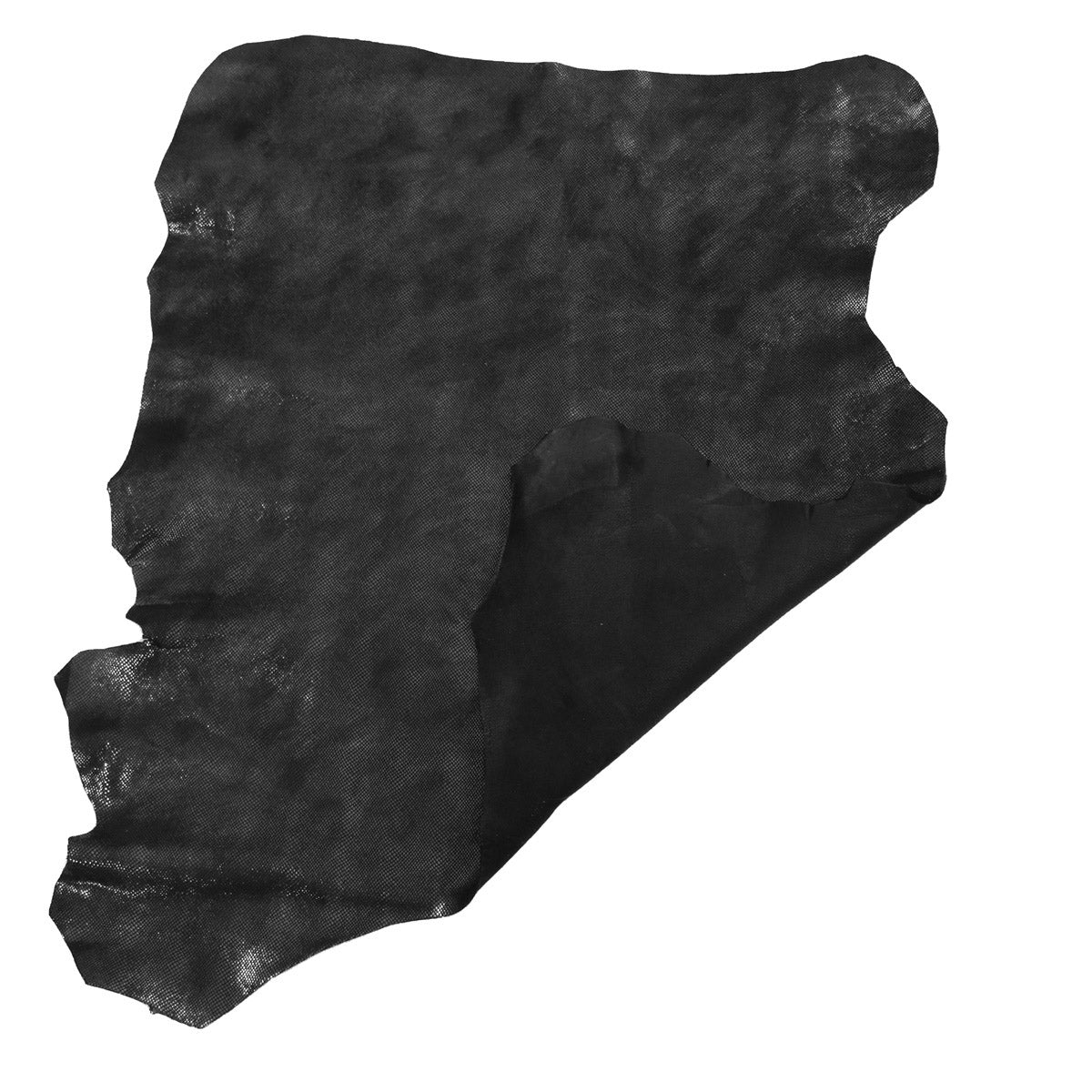 Peau de cuir d'agneau velours fantaisie - NOIR L13