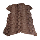 Peau de cuir de chèvre velours imitation reptile - MARRON L25