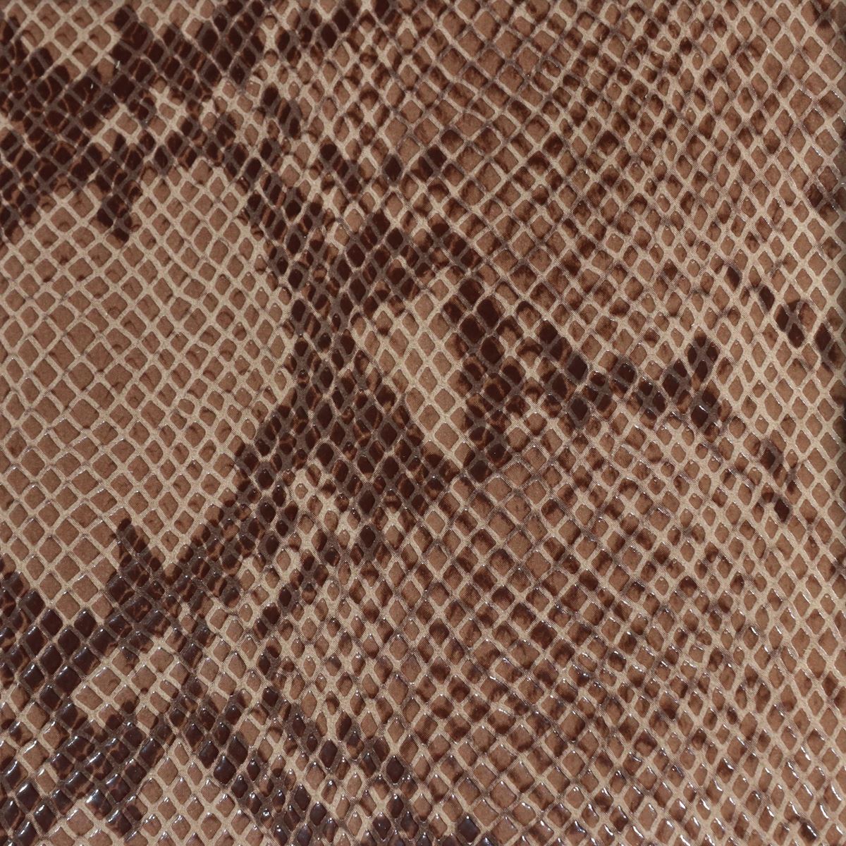 Peau de cuir de chèvre velours imitation reptile - MARRON L25