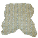 Peau de cuir de chèvre imitation reptile JAUNE - BLANC L29