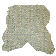 Peau de cuir de chèvre imitation reptile JAUNE - BLANC L29