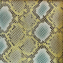 Peau de cuir de chèvre imitation reptile JAUNE - BLANC L29
