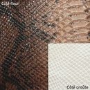 Peau de cuir de veau imitation serpent - MARRON L30