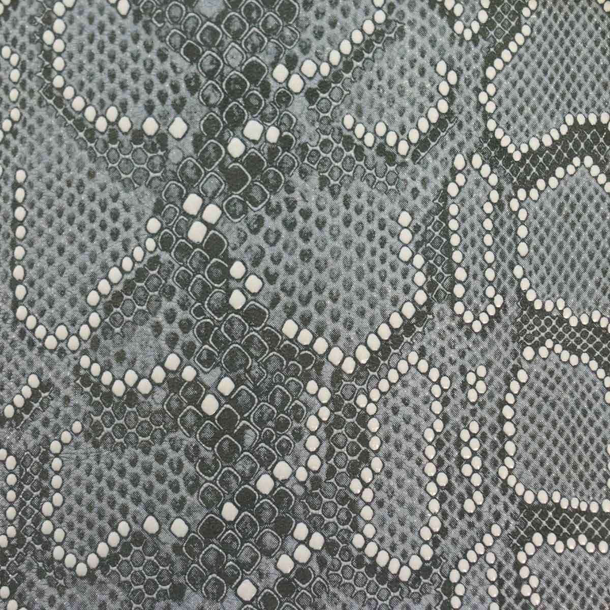 Peau de cuir d'agneau perlé imitation reptile - GRIS BLEU L35