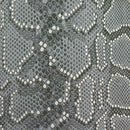 Peau de cuir d'agneau perlé imitation reptile - GRIS BLEU L35