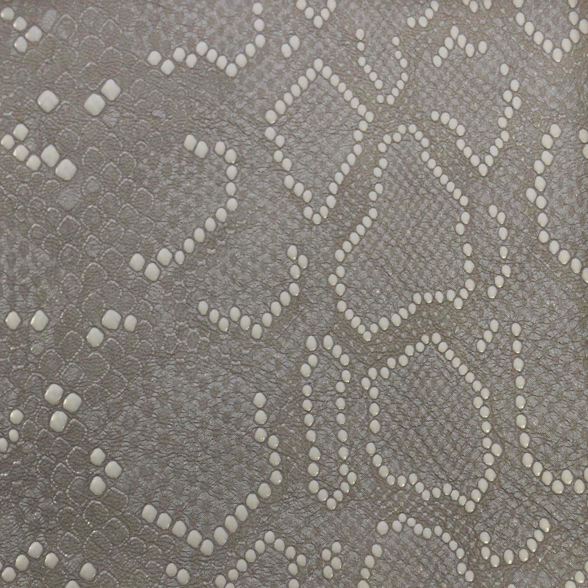 Peau de cuir d'agneau perlé imitation reptile - GRIS CLAIR L37