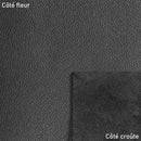 Morceau de cuir de veau grainé - NOIR L48