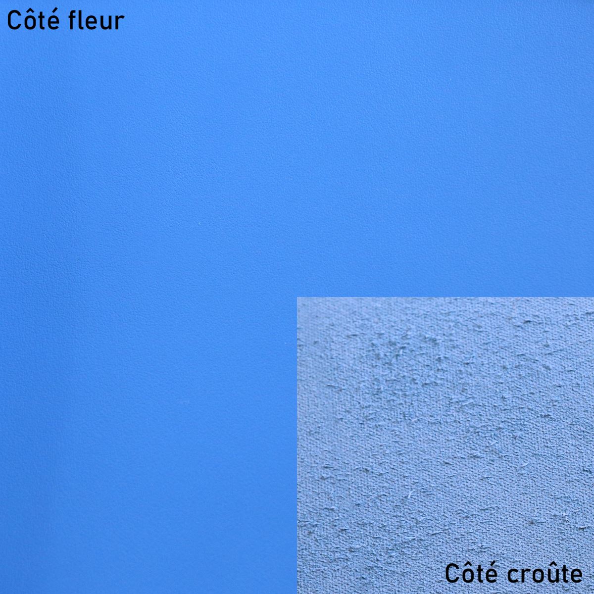 Morceau de cuir de vachette VENUS - BLEU L60