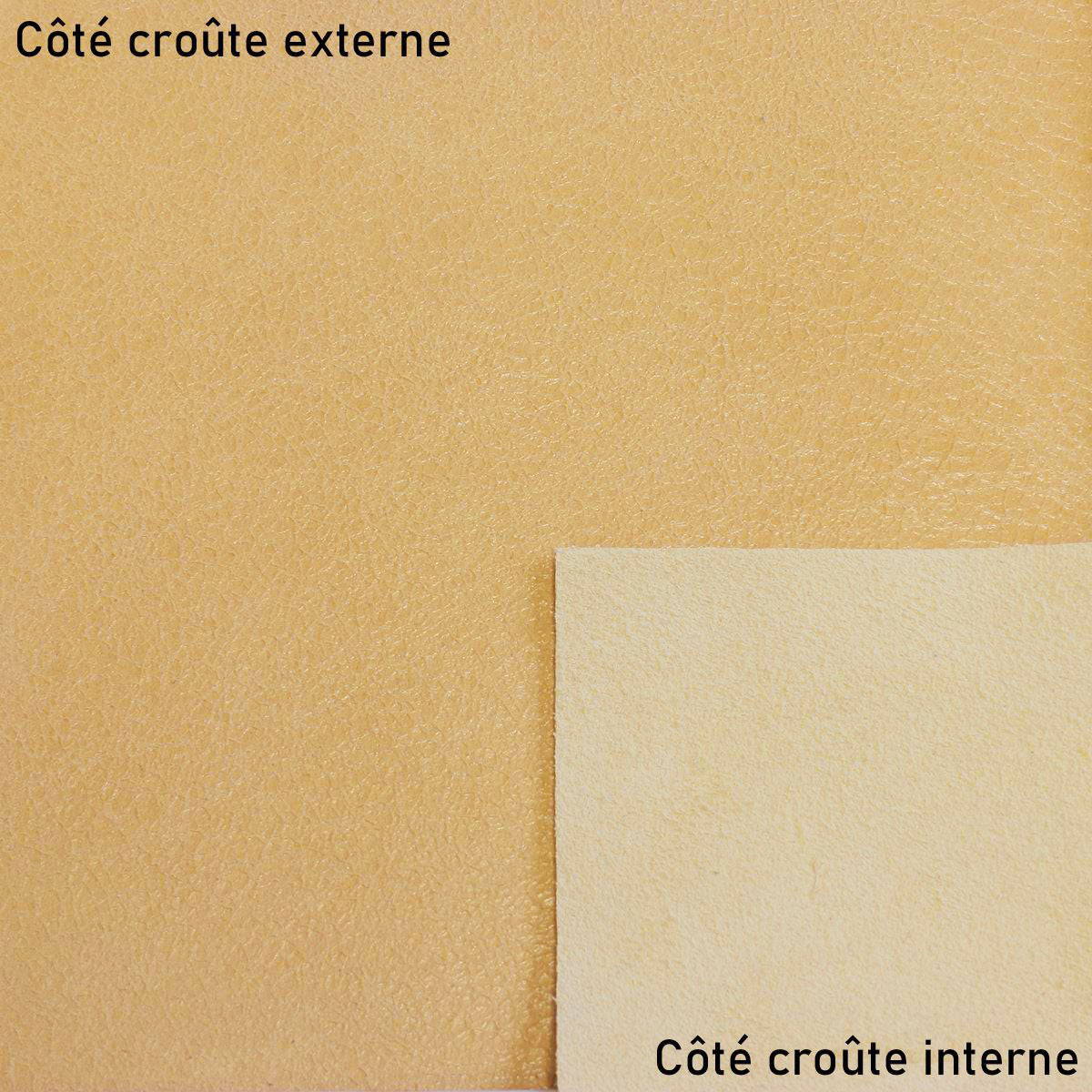 Croûte de cuir de veau - Velours effet craquelé - BEIGE L62