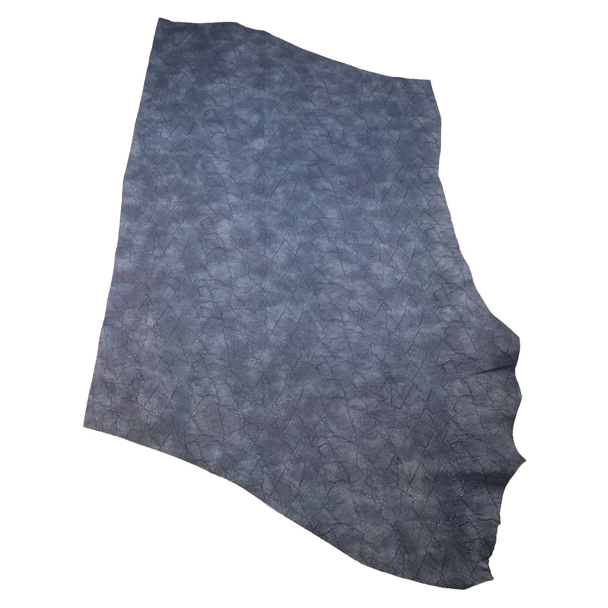 Peau de cuir de veau imitation grain galuchat - BLEU Fantaisie L97