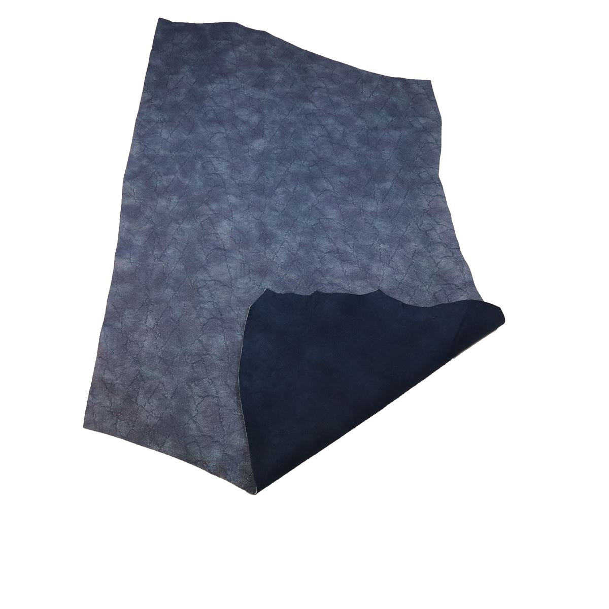 Peau de cuir de veau imitation grain galuchat - BLEU Fantaisie L97