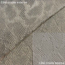 Croûte de cuir de veau - Velours imitation reptile 3D - TAUPE Fantaisie M01