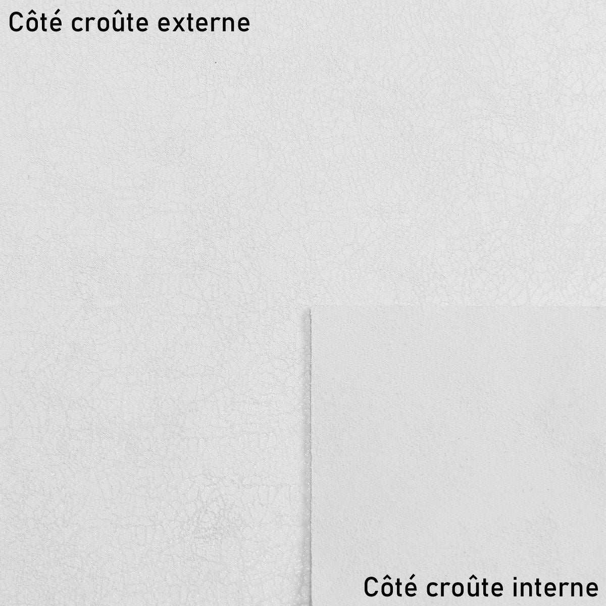 Croûte de cuir de veau - Velours effet craquelé - BLANC M03