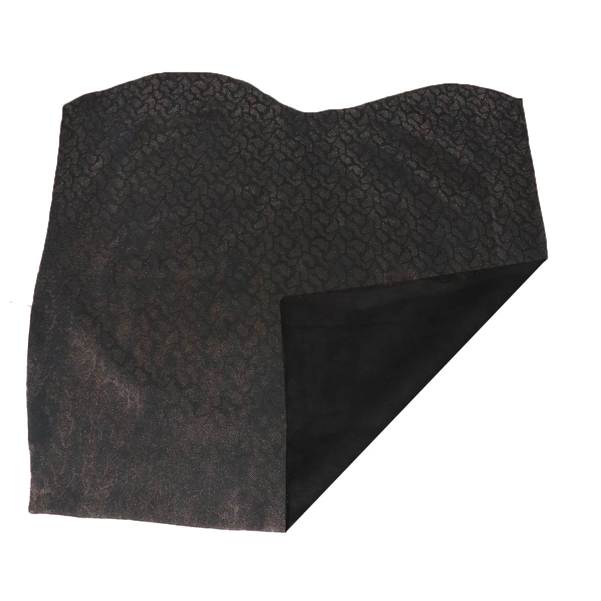 Croûte de cuir de veau - Velours imitation reptile 3D - NOIR Fantaisie M07