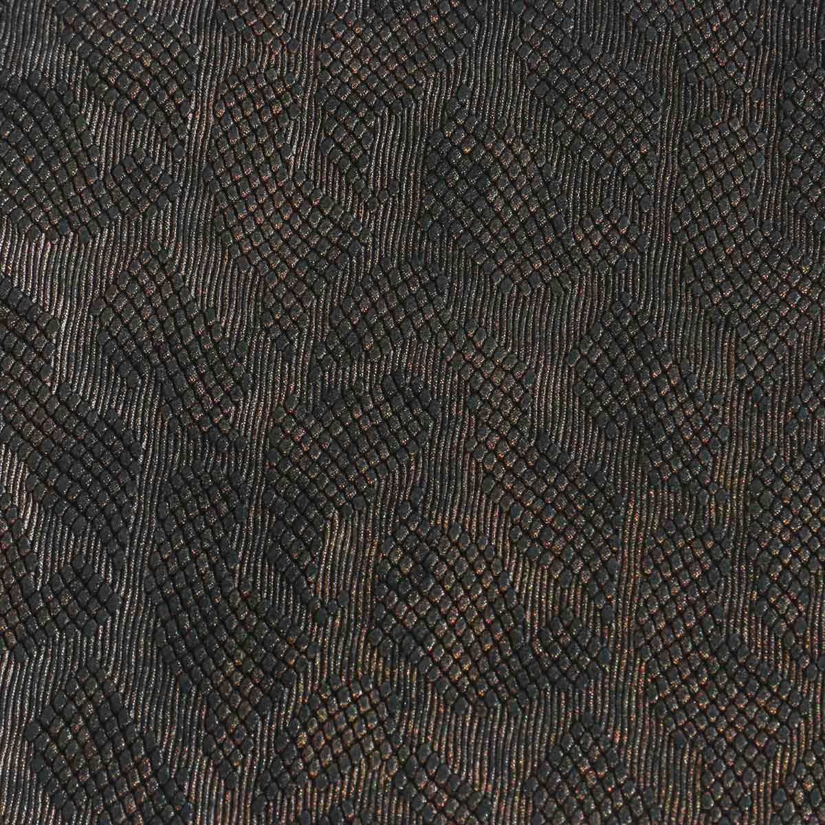 Croûte de cuir de veau - Velours imitation reptile 3D - NOIR Fantaisie M07