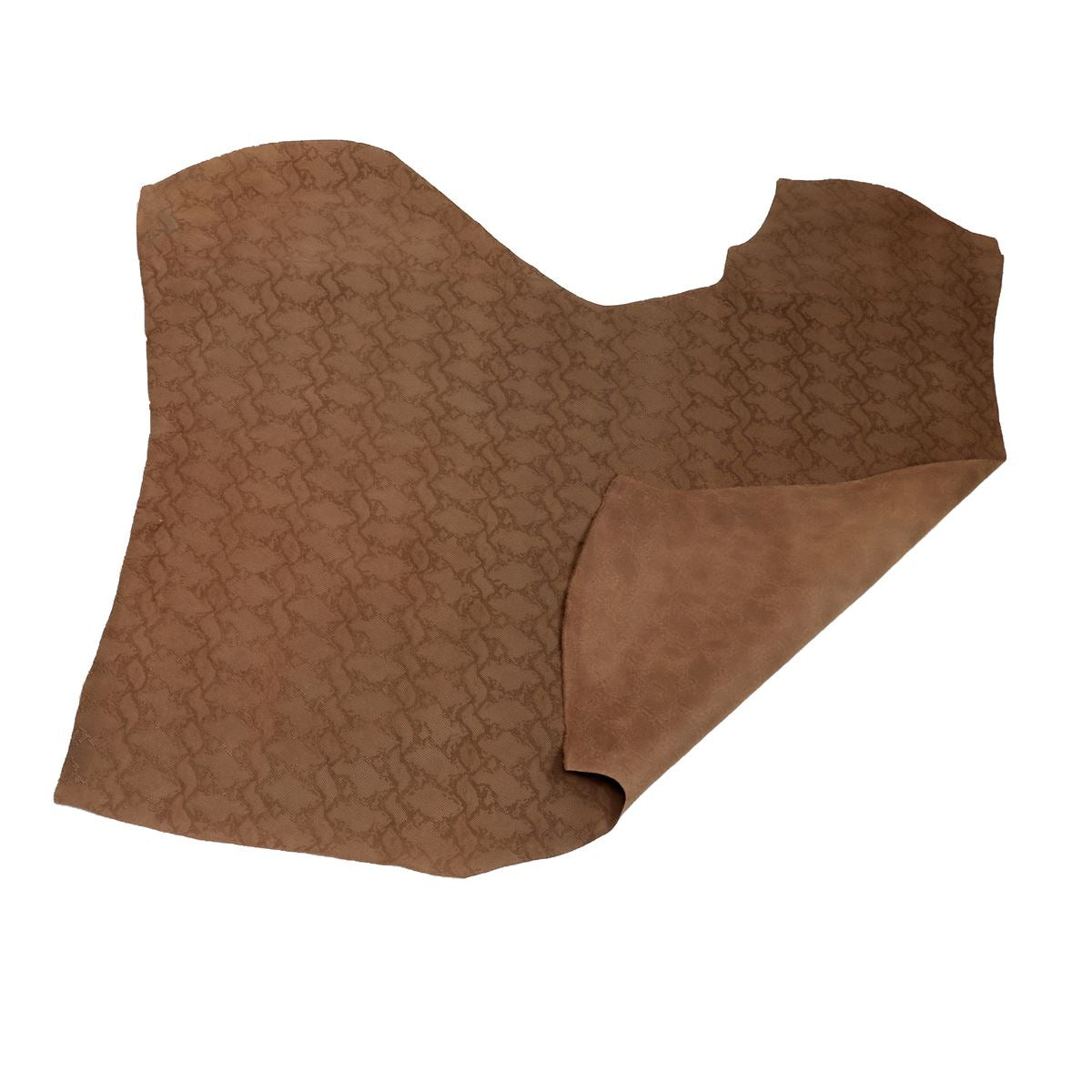 Croûte de cuir de veau - Velours imitation reptile 3D - FAUVE M08