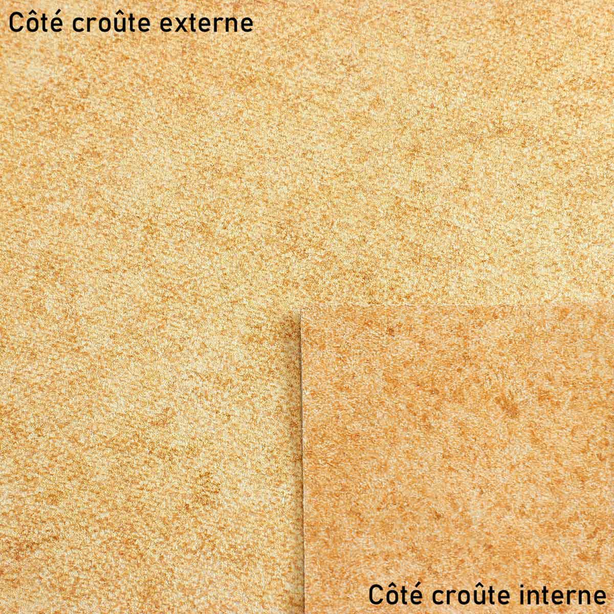 Croûte de cuir de veau - Velours effet tissé - CAMEL M11