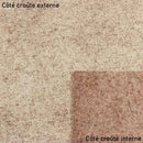 Croûte de cuir de veau - Velours effet tissé - MARRON M12