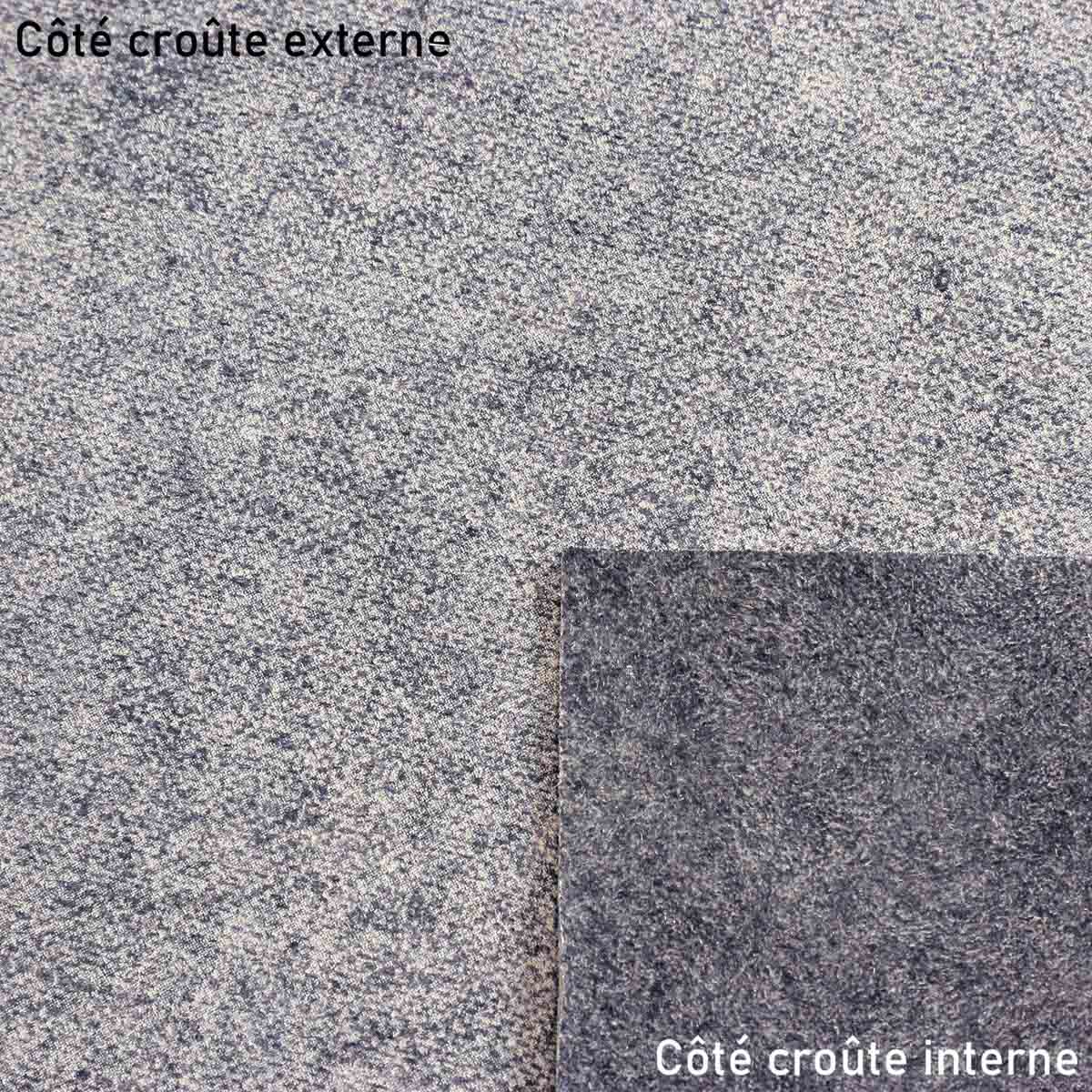 Croûte de cuir de veau - Velours effet tissé - BLEU M13